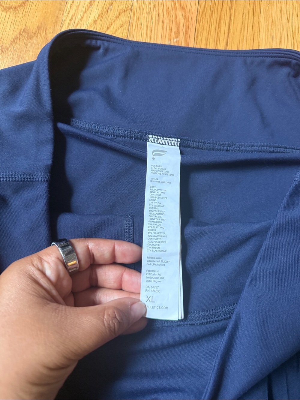 Fabletics Navy Pleated Tennis Skirt - Picture 2 of 4